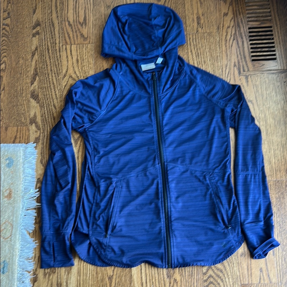 Athleta Blue Hooded Jacket